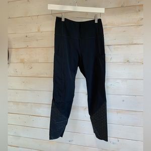 Zyia | Black Leggings w Floral Design